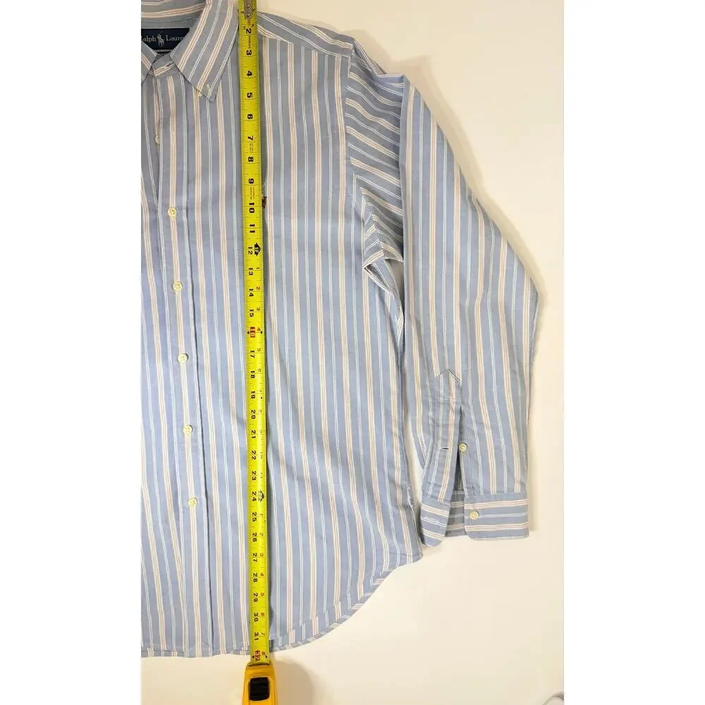 Polo Ralph Lauren Classic Fit Striped Oxford Shirt Size M Cotton